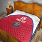 Custom Afro-Haitians Football Pride Quilt Les Grenadiers Veve Vodou Red Version - African Pride