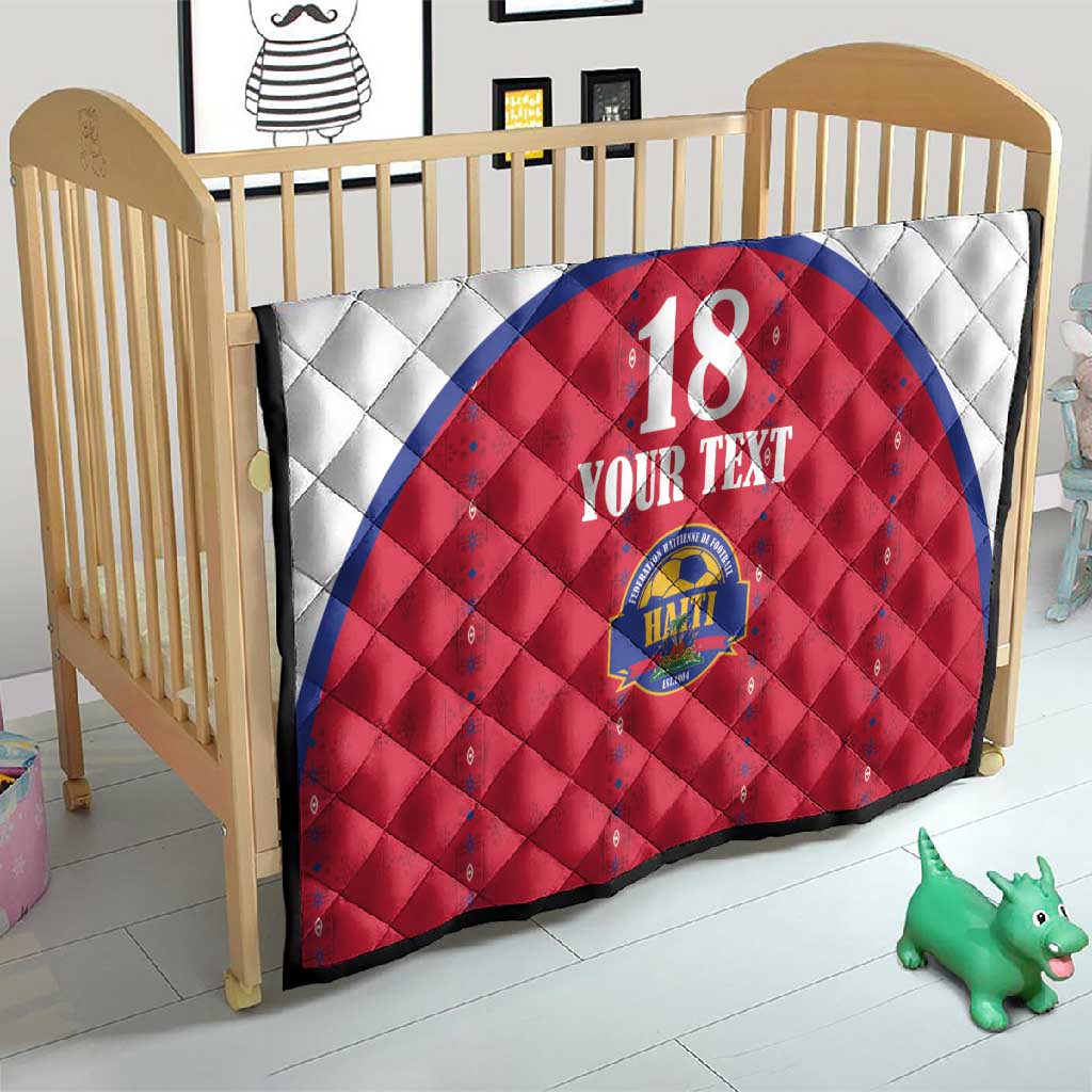 Custom Afro-Haitians Football Pride Quilt Les Grenadiers Veve Vodou Red Version - African Pride