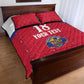 Custom Afro-Haitians Football Pride Quilt Bed Set Les Grenadiers Veve Vodou Red Version - African Pride