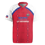 Custom Afro-Haitians Football Pride Rugby Jersey Les Grenadiers Veve Vodou Red Version - African Pride