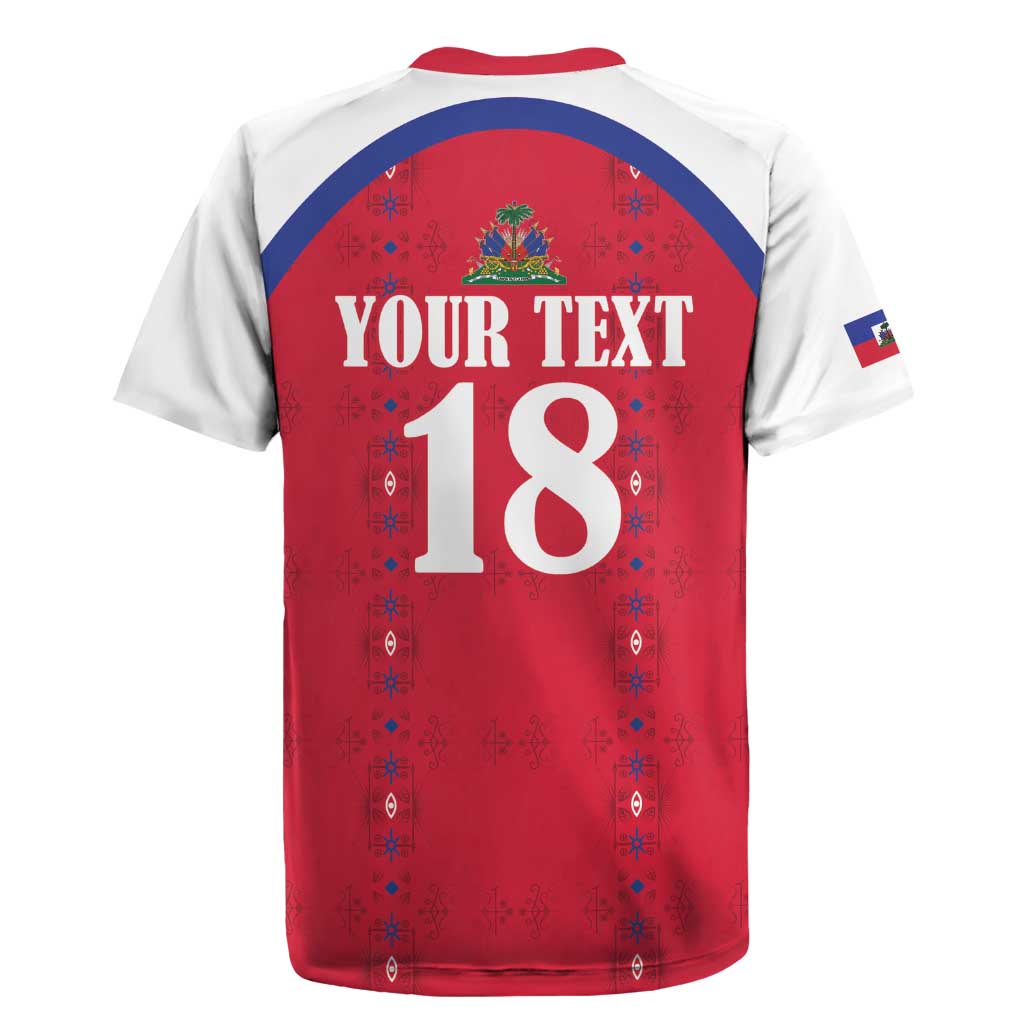 Custom Afro-Haitians Football Pride Rugby Jersey Les Grenadiers Veve Vodou Red Version - African Pride