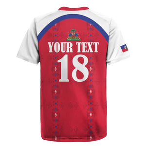 Custom Afro-Haitians Football Pride Rugby Jersey Les Grenadiers Veve Vodou Red Version - African Pride
