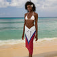 Custom Afro-Haitians Football Pride Sarong Les Grenadiers Veve Vodou Red Version - African Pride