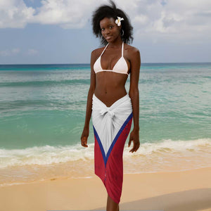 Custom Afro-Haitians Football Pride Sarong Les Grenadiers Veve Vodou Red Version - African Pride