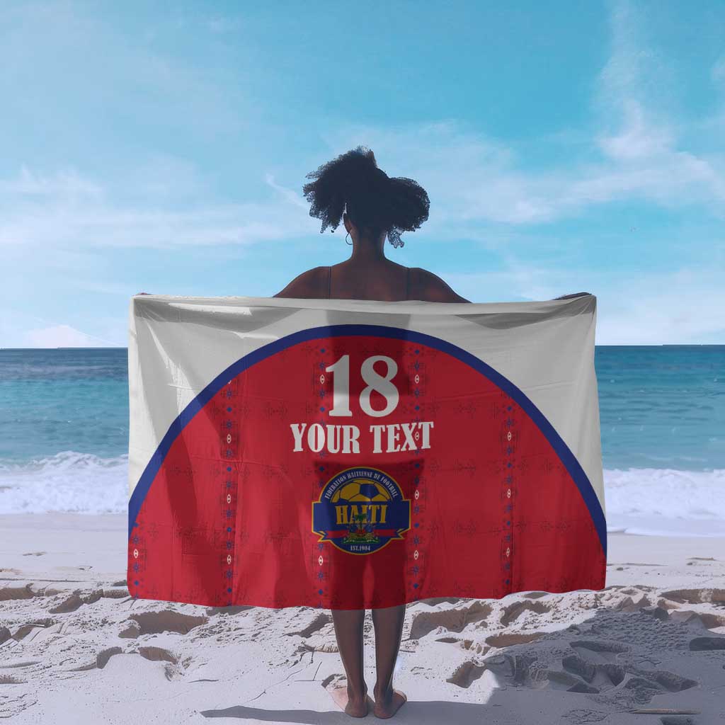 Custom Afro-Haitians Football Pride Sarong Les Grenadiers Veve Vodou Red Version - African Pride