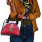 Custom Afro-Haitians Football Pride Shoulder Handbag Les Grenadiers Veve Vodou Red Version - African Pride