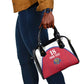 Custom Afro-Haitians Football Pride Shoulder Handbag Les Grenadiers Veve Vodou Red Version - African Pride