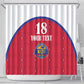 Custom Afro-Haitians Football Pride Shower Curtain Les Grenadiers Veve Vodou Red Version - African Pride
