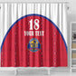 Custom Afro-Haitians Football Pride Shower Curtain Les Grenadiers Veve Vodou Red Version - African Pride