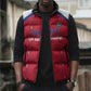 Custom Afro-Haitians Football Pride Sleeveless Puffer Jacket Les Grenadiers Veve Vodou Red Version