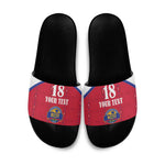 Custom Afro-Haitians Football Pride Slide Sandals Les Grenadiers Veve Vodou Red Version