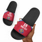 Custom Afro-Haitians Football Pride Slide Sandals Les Grenadiers Veve Vodou Red Version