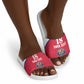 Custom Afro-Haitians Football Pride Slide Sandals Les Grenadiers Veve Vodou Red Version