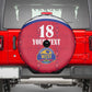 Custom Afro-Haitians Football Pride Spare Tire Cover Les Grenadiers Veve Vodou Red Version - African Pride