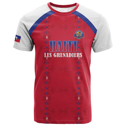 Custom Afro-Haitians Football Pride T shirt Les Grenadiers Veve Vodou Red Version LT18