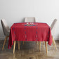 Custom Afro-Haitians Football Pride Tablecloth Les Grenadiers Veve Vodou Red Version - African Pride