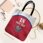 Custom Afro-Haitians Football Pride Tote Bag Les Grenadiers Veve Vodou Red Version