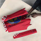 Custom Afro-Haitians Football Pride Umbrella Les Grenadiers Veve Vodou Red Version