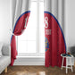 Custom Afro-Haitians Football Pride Window Curtain Les Grenadiers Veve Vodou Red Version - African Pride