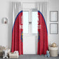 Custom Afro-Haitians Football Pride Window Curtain Les Grenadiers Veve Vodou Red Version - African Pride