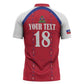 Custom Afro-Haitians Football Pride Zipper Polo Shirt Les Grenadiers Veve Vodou Red Version
