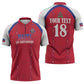 Custom Afro-Haitians Football Pride Zipper Polo Shirt Les Grenadiers Veve Vodou Red Version