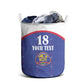 Custom Afro-Haitians Football Pride Laundry Basket Les Grenadiers Veve Vodou Blue Version - African Pride