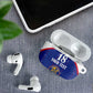 Custom Afro-Haitians Football Pride AirPods Case Les Grenadiers Veve Vodou Blue Version