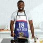 Custom Afro-Haitians Football Pride Apron Les Grenadiers Veve Vodou Blue Version