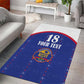 Custom Afro-Haitians Football Pride Area Rug Les Grenadiers Veve Vodou Blue Version - African Pride