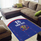 Custom Afro-Haitians Football Pride Area Rug Les Grenadiers Veve Vodou Blue Version - African Pride