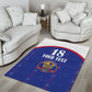 Custom Afro-Haitians Football Pride Area Rug Les Grenadiers Veve Vodou Blue Version - African Pride