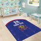 Custom Afro-Haitians Football Pride Area Rug Les Grenadiers Veve Vodou Blue Version - African Pride