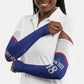 Custom Afro-Haitians Football Pride Arm Sleeves Les Grenadiers Veve Vodou Blue Version