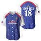 Custom Afro-Haitians Football Pride Baseball Jersey Les Grenadiers Veve Vodou Blue Version LT18