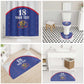 Custom Afro-Haitians Football Pride Bathroom Set Les Grenadiers Veve Vodou Blue Version