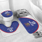 Custom Afro-Haitians Football Pride Bathroom Set Les Grenadiers Veve Vodou Blue Version