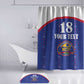 Custom Afro-Haitians Football Pride Bathroom Set Les Grenadiers Veve Vodou Blue Version