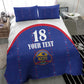 Custom Afro-Haitians Football Pride Bedding Set Les Grenadiers Veve Vodou Blue Version - African Pride