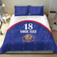 Custom Afro-Haitians Football Pride Bedding Set Les Grenadiers Veve Vodou Blue Version - African Pride