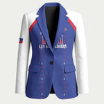 Custom Afro-Haitians Football Pride Blazer Les Grenadiers Veve Vodou Blue Version