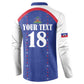 Custom Afro-Haitians Football Pride Button Sweatshirt Les Grenadiers Veve Vodou Blue Version