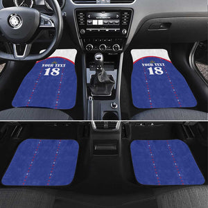 Custom Afro-Haitians Football Pride Car Mats Les Grenadiers Veve Vodou Blue Version - African Pride