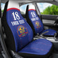 Custom Afro-Haitians Football Pride Car Seat Cover Les Grenadiers Veve Vodou Blue Version - African Pride