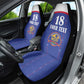 Custom Afro-Haitians Football Pride Car Seat Cover Les Grenadiers Veve Vodou Blue Version - African Pride