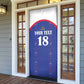 Custom Afro-Haitians Football Pride Door Cover Les Grenadiers Veve Vodou Blue Version