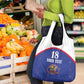 Custom Afro-Haitians Football Pride Grocery Bag Les Grenadiers Veve Vodou Blue Version - African Pride