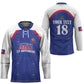 Custom Afro-Haitians Football Pride Hockey Jersey Les Grenadiers Veve Vodou Blue Version