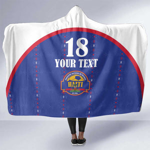 Custom Afro-Haitians Football Pride Hooded Blanket Les Grenadiers Veve Vodou Blue Version - African Pride