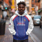 Custom Afro-Haitians Football Pride Hoodie Les Grenadiers Veve Vodou Blue Version - African Pride